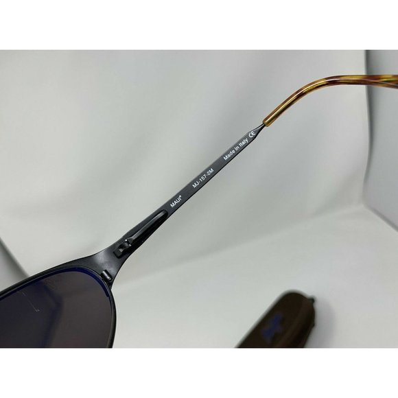 Rare Maui Jim Sunglasses MJ 157-2M Made In Italy MJ 157 Polarized Matte Black - Picture 4 of 12